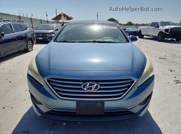 5NPE24AF8GH285098 2016 HYUNDAI SONATA Blue Вид спереду