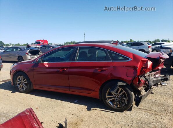 5NPE24AF8GH339600 2016 HYUNDAI SONATA Red Trasero izquierdo