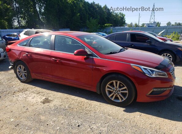 5NPE24AF8GH339600 2016 HYUNDAI SONATA Red Delantero derecho