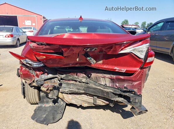 5NPE24AF8GH339600 2016 HYUNDAI SONATA Red Vista trasera