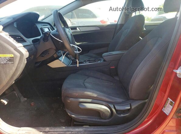 5NPE24AF8GH339600 2016 HYUNDAI SONATA Red Vista interior delantera