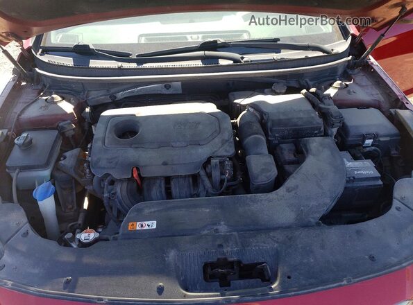 5NPE24AF8GH339600 2016 HYUNDAI SONATA Red Vista interior trasera