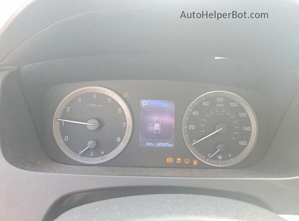 5NPE24AF8GH340035 2016 HYUNDAI SONATA Blue Սարքավորումների վահանակի տեսք