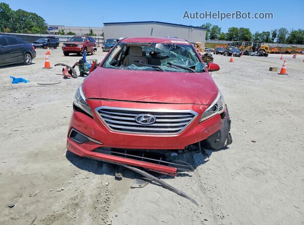 5NPE24AF8HH439617 2017 HYUNDAI SONATA Red Front view