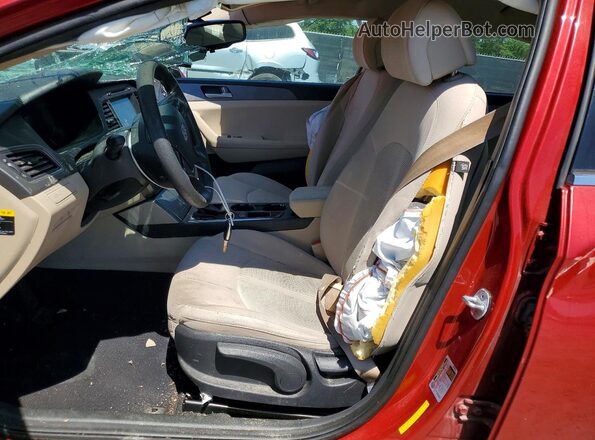 5NPE24AF8HH439617 2017 HYUNDAI SONATA Red Front interior view