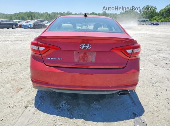 5NPE24AF8HH439617 2017 HYUNDAI SONATA Red Rear view