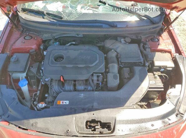 5NPE24AF8HH439617 2017 HYUNDAI SONATA Red Rear interior view