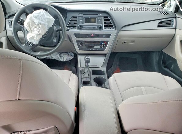 5NPE24AF8HH441187 2017 HYUNDAI SONATA White Առջևի վահանակի տեսք