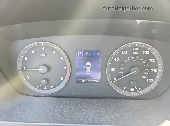 5NPE24AF8HH530001 2017 HYUNDAI SONATA White Widok zestawu wskaźników