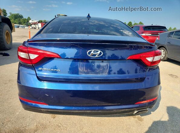 5NPE24AF8HH531746 2017 HYUNDAI SONATA Blue Вид ззаду