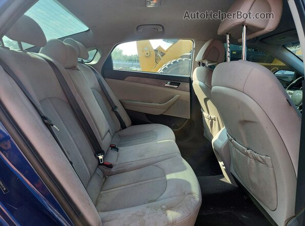 5NPE24AF8HH531746 2017 HYUNDAI SONATA Blue Вид задніх сидінь