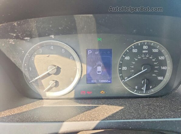 5NPE24AF8HH531746 2017 HYUNDAI SONATA Blue Вид щитка приладів
