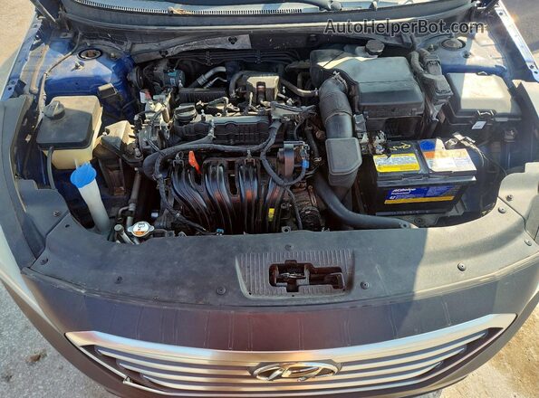 5NPE24AF8HH531746 2017 HYUNDAI SONATA Blue Вид задньої частини салону