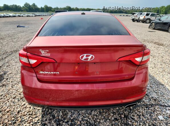 5NPE24AF8HH563239 2017 HYUNDAI SONATA Red Widok z tyłu