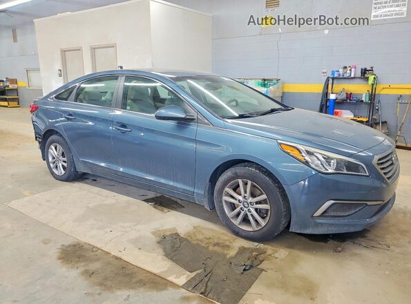 5NPE24AF8HH594832 2017 HYUNDAI SONATA Синий Передняя правая четверть