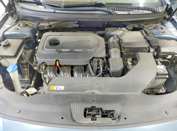 5NPE24AF8HH594832 2017 HYUNDAI SONATA Синий Вид задней части салона