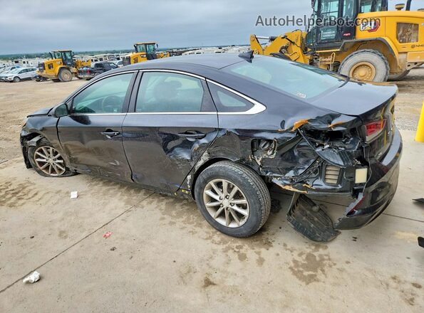 5NPE24AF8JH605088 2018 HYUNDAI SONATA Black Rear left