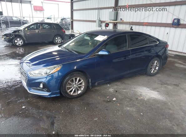 5NPE24AF8JH615216 2018 HYUNDAI SONATA Blue Vista tres cuartos delantera izquierda