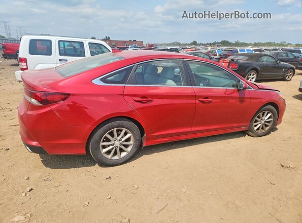 5NPE24AF8KH753498 2019 HYUNDAI SONATA Red Rear right