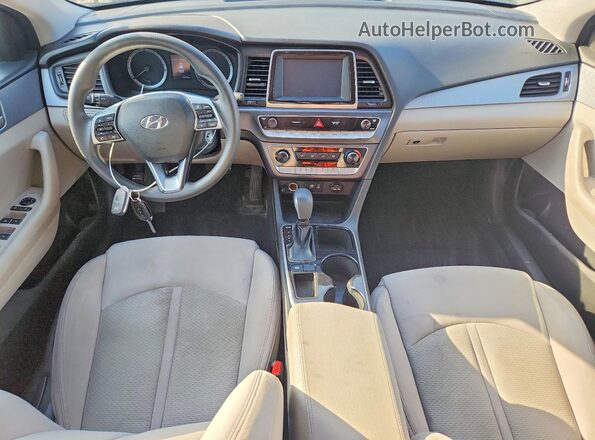 5NPE24AF8KH776201 2019 HYUNDAI SONATA Gray Առջևի վահանակի տեսք