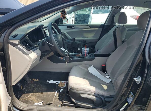 5NPE24AF8KH784444 2019 HYUNDAI SONATA Black წინა სალონის ხედი