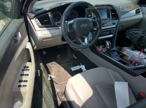 5NPE24AF8KH784444 2019 HYUNDAI SONATA Black წინა პანელის ხედი