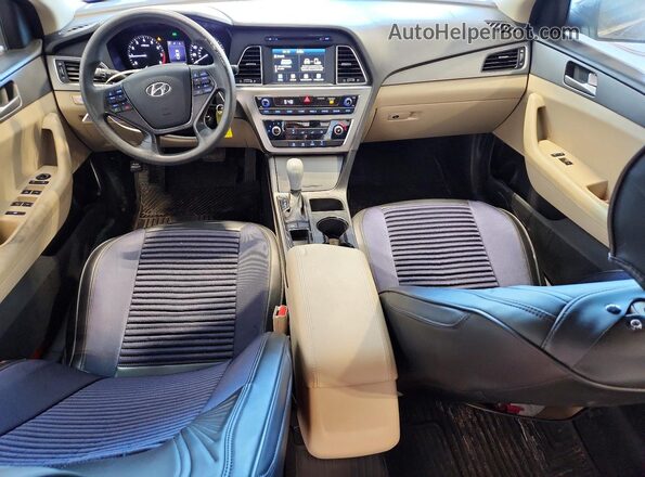 5NPE24AF9GH285188 2016 HYUNDAI SONATA Black წინა პანელის ხედი