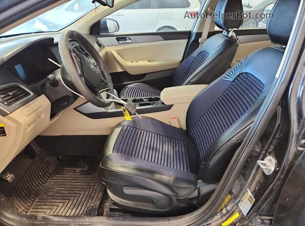 5NPE24AF9GH285188 2016 HYUNDAI SONATA Black წინა სალონის ხედი