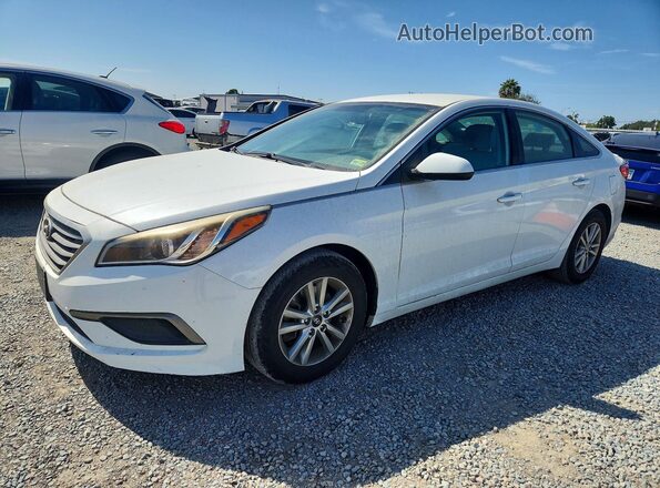 5NPE24AF9GH314754 2016 HYUNDAI SONATA White Trasero izquierdo