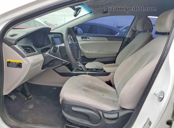 5NPE24AF9GH342425 2016 HYUNDAI SONATA White Widok wnętrza z przodu