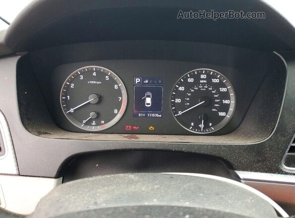 5NPE24AF9GH342425 2016 HYUNDAI SONATA White Widok zestawu wskaźników