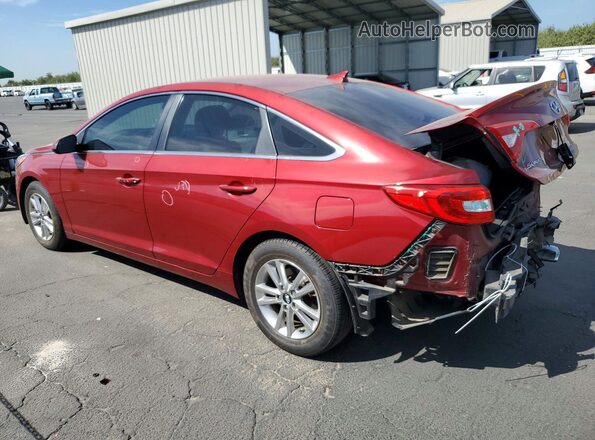 5NPE24AF9GH350752 2016 HYUNDAI SONATA Red Rear left
