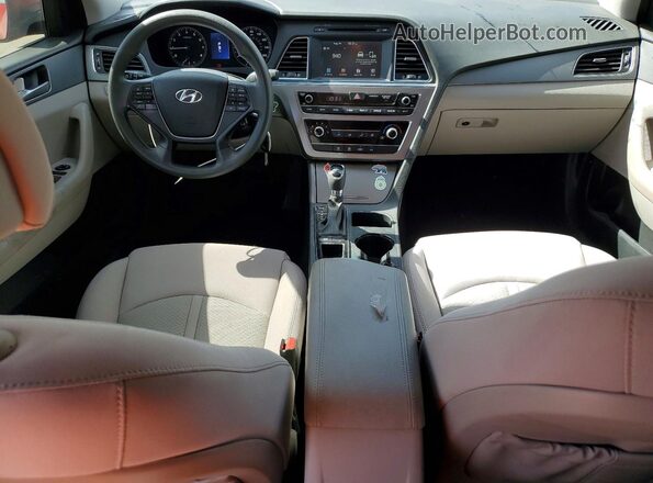 5NPE24AF9GH350752 2016 HYUNDAI SONATA Red Dashboard view