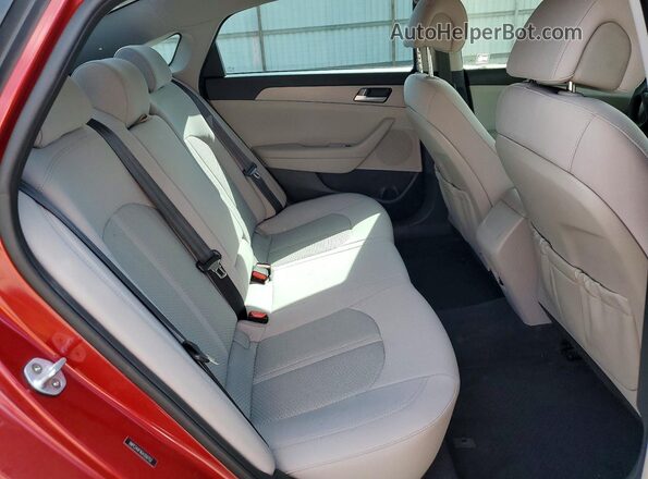 5NPE24AF9GH350752 2016 HYUNDAI SONATA Red Rear seats view