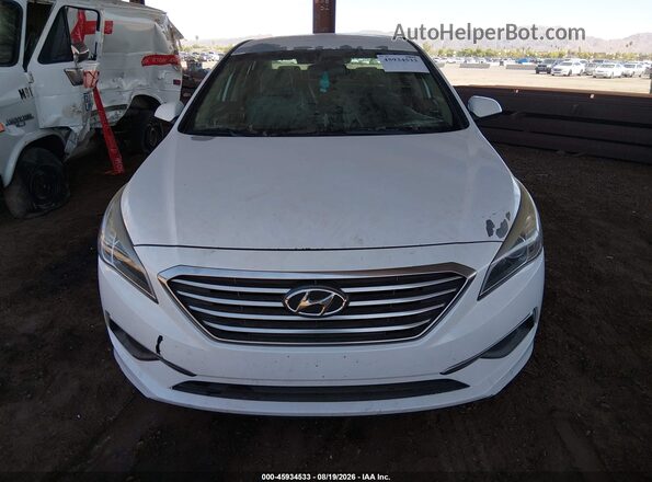 5NPE24AF9GH356339 2016 HYUNDAI SONATA White წინა ხედი
