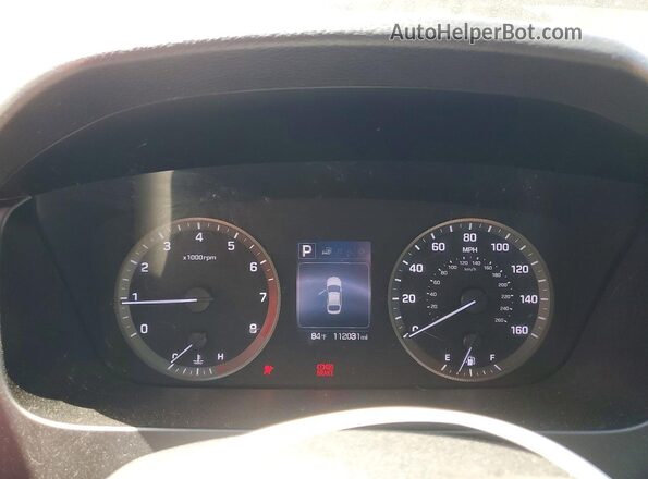 5NPE24AF9GH366045 2016 HYUNDAI SONATA Tan Вид щитка приладів