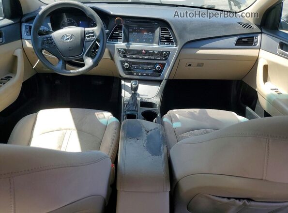 5NPE24AF9GH366045 2016 HYUNDAI SONATA Tan Вид панелі приладів