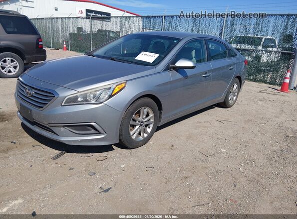5NPE24AF9GH386599 2016 HYUNDAI SONATA Gray Vista tres cuartos delantera izquierda