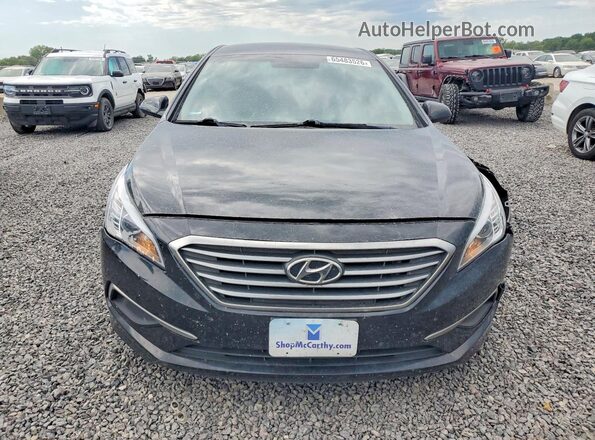 5NPE24AF9GH397375 2016 HYUNDAI SONATA Black Դիմացի տեսք