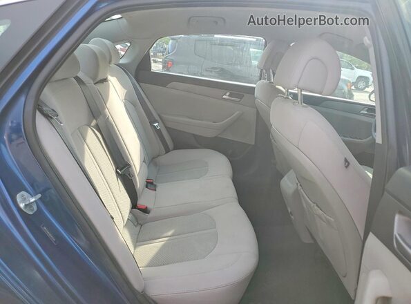 5NPE24AF9GH410741 2016 HYUNDAI SONATA Blue Rear seats view