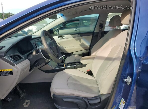 5NPE24AF9GH410741 2016 HYUNDAI SONATA Blue Front interior view