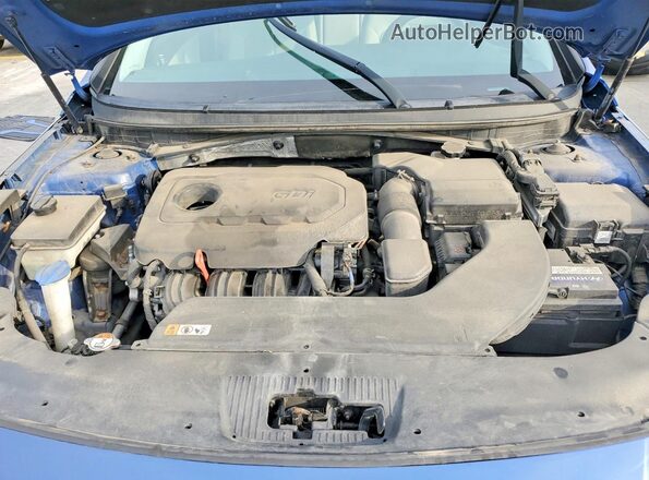 5NPE24AF9GH410741 2016 HYUNDAI SONATA Blue Rear interior view