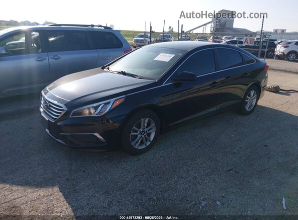 5NPE24AF9HH440758 2017 HYUNDAI SONATA Black Front left
