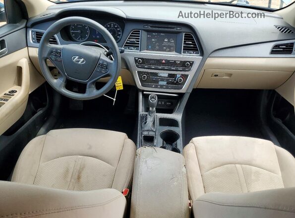 5NPE24AF9HH474764 2017 HYUNDAI SONATA Blue Вид щитка приладів