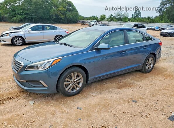 5NPE24AF9HH474764 2017 HYUNDAI SONATA Blue Задня ліва чверть