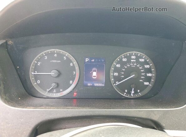 5NPE24AF9HH504636 2017 HYUNDAI SONATA Blue Instrument cluster view