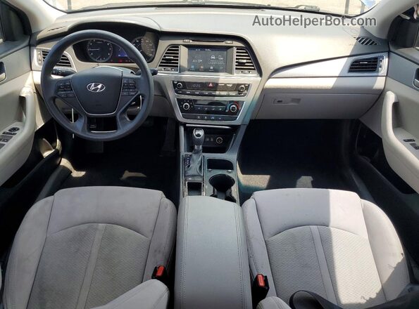 5NPE24AF9HH525454 2017 HYUNDAI SONATA Blue Առջևի վահանակի տեսք