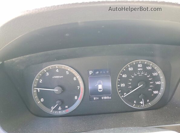 5NPE24AF9HH564951 2017 HYUNDAI SONATA White Вид щитка приладів