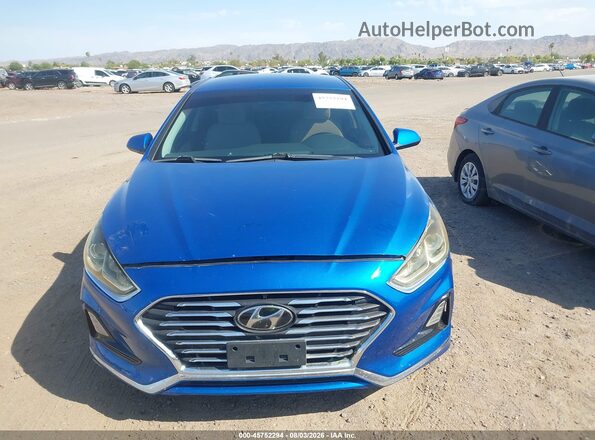 5NPE24AF9JH643073 2018 HYUNDAI SONATA Blue ხელსაწყოთა პანელის ხედი