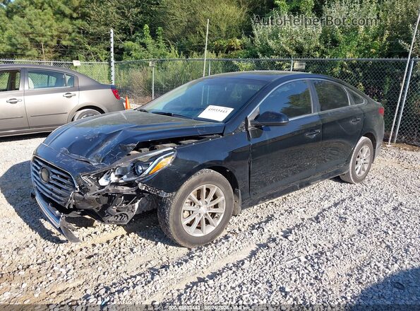 5NPE24AF9KH741487 2019 HYUNDAI SONATA Черный Передняя левая четверть